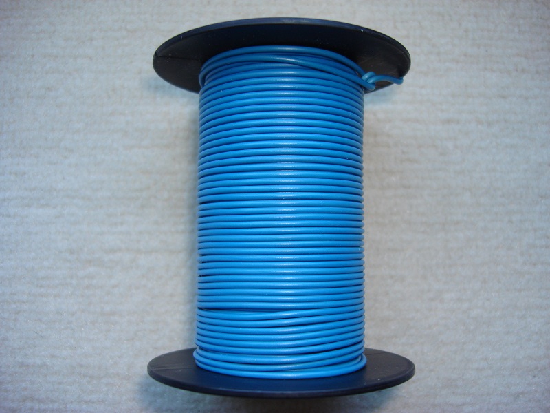 Kupferlitze 25 m - blau - 0,25 qmm