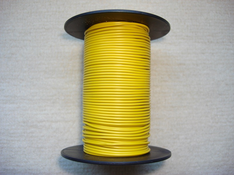 Kupferlitze 25 m - gelb - 0,25 qmm