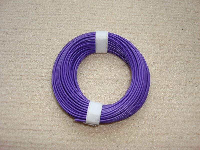 10 m Kupferlitze - 0,14 qmm x 1,0 mm - violett