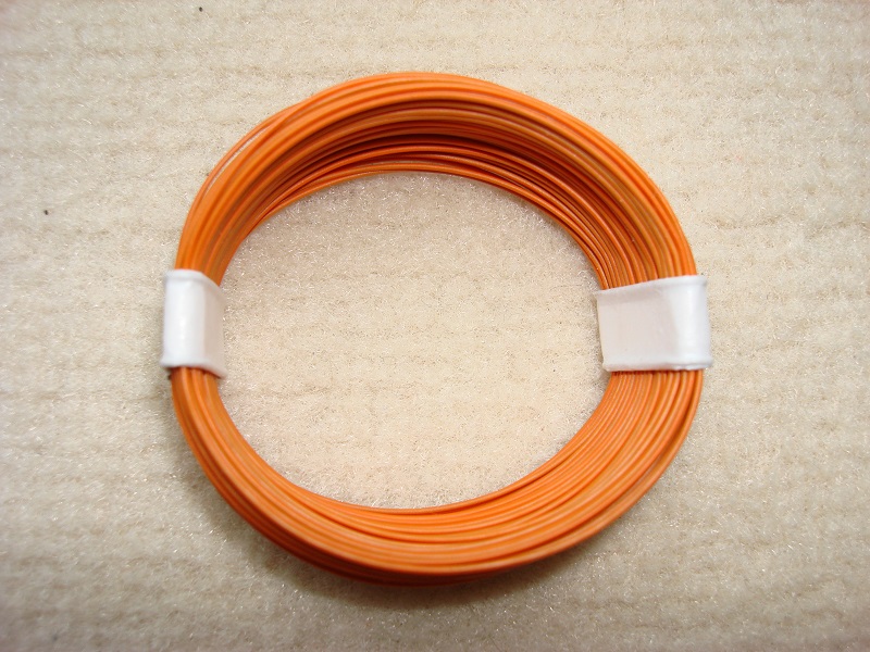 10 m Decoderlitze - orange - 0,04 qmm